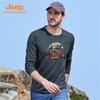 JEEP Xinjiang Long-Staple Cotton Long Sleeve T-Shirt for Men