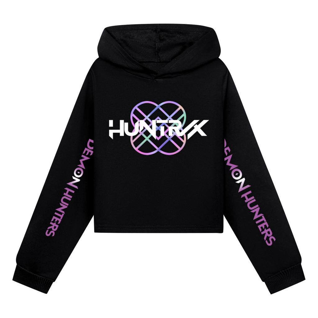 Kids' Long Sleeve Loose Pullover Letter Print Drawstring Hooded Sweatshirt