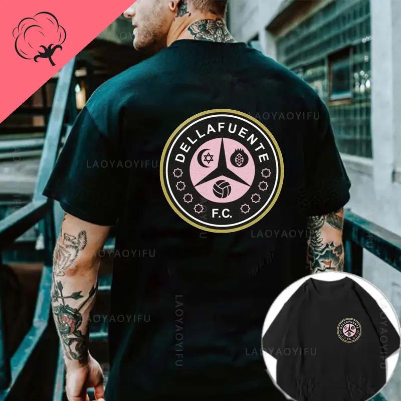 Dellafuente Men Women 100cotton Printed Hip Hop Korean Fashion Streetwear Mens Clothes Y2k Shirt Mens Tshirts Graphic T Shirts