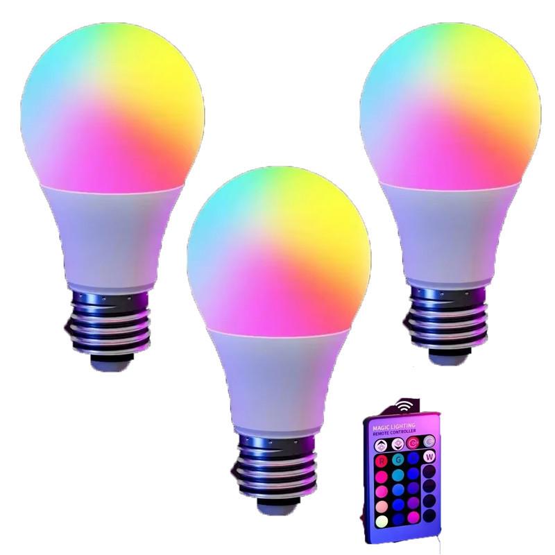 Bec LED RGB 16 Culori Bec Multicolor E27 220V Iluminat Casnic Dimmabil Telecomandă cu 24 de Taste Lampă Inteligentă Lumină de Atmosferă