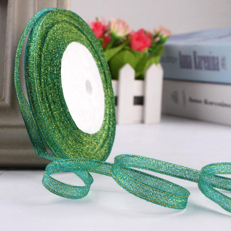 6mm Gold & Silver Onion Ribbon for Gift Packaging & Christmas Décor