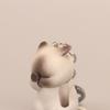 Cute Cat Keychain Shy Cat Figurine Bell Pendant Bag Charm Small Gift Couple Family Keychain Pendant