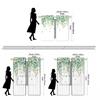 2-piece set of high-definition digital printed curtainWatercolor Green White Floral Leaves Butterflies Curtain ForCrossBorderHom