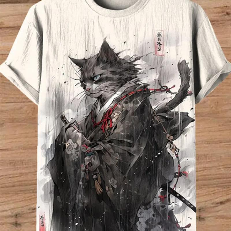 

Футболки с коротким рукавом с милым рисунком животных, мужские, свободного размера S-4XL, повседневные футболки для мужчин и женщин с круглым вырезом, дышащая мужская одежда 4XL