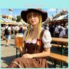 Cappello con treccia costume Oktoberfest per donna in tessuto poliestere Accessori Cosplay Halloween