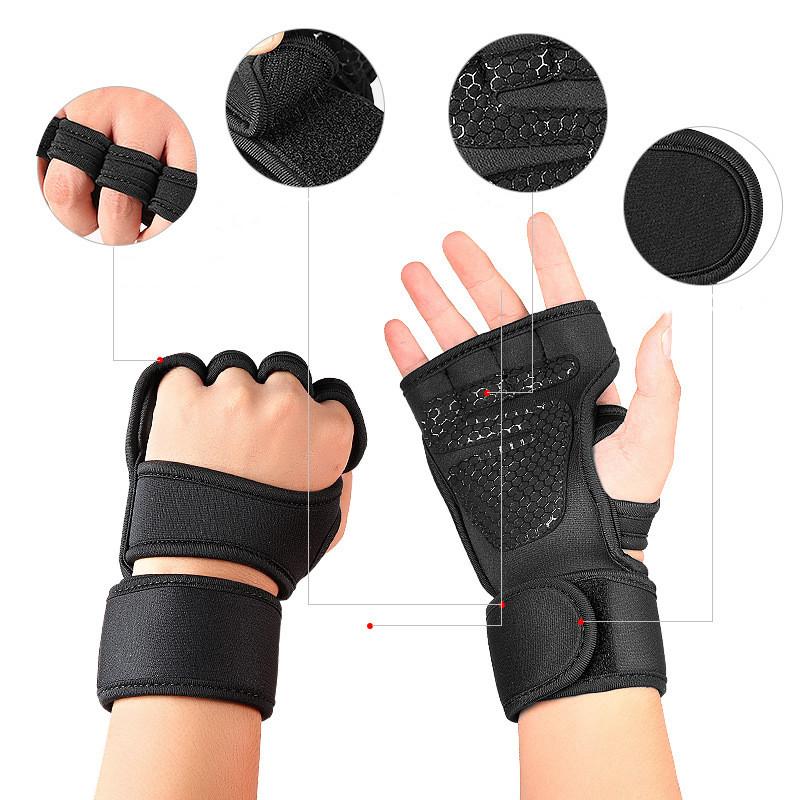 Weight Lifting Dumbbell Gloves for Men and Women Gym Fitness Training Lifting Gloves Bodybuilding Gymnastic Hand Wrist Strap Support