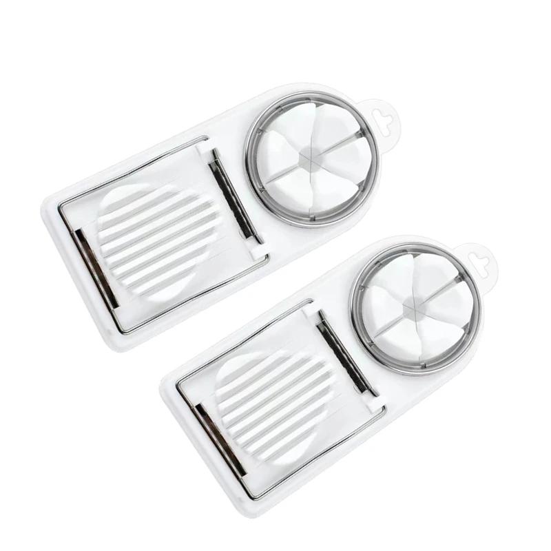 Multifunctional Egg Cutter Stainless Steel Egg Slicer Sectioner Cutter Mold Flower-Shape Luncheon Meat Cutter Kitchen Gadgets