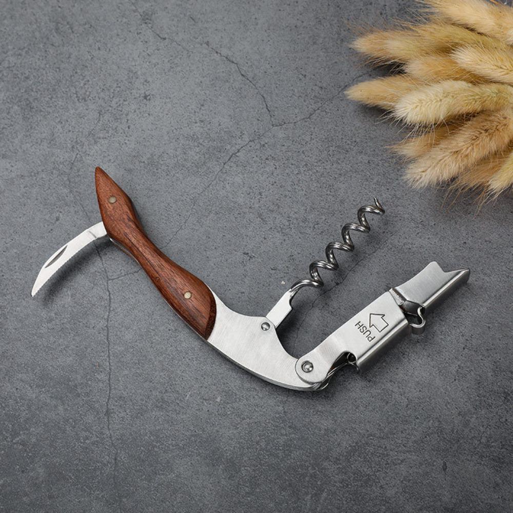 Stainless Steel Wine Opener Spiral Design Wine Stopper Remover Waiter Corkscrew  Gifts
