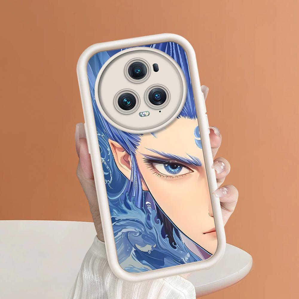 Soft Silicone Square Ladder Printing Pattern Phone Casing Full Cover Camera Shockproof Protection Rubber Case for Huawei Honor