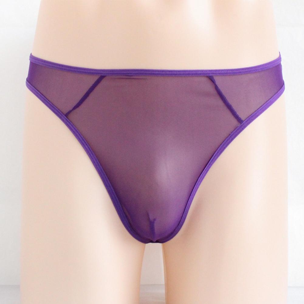 Mesh Briefs Sheer See-Through T-back Thong Underpants