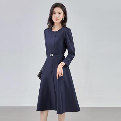 Slimming French Style A-line Belted Dress