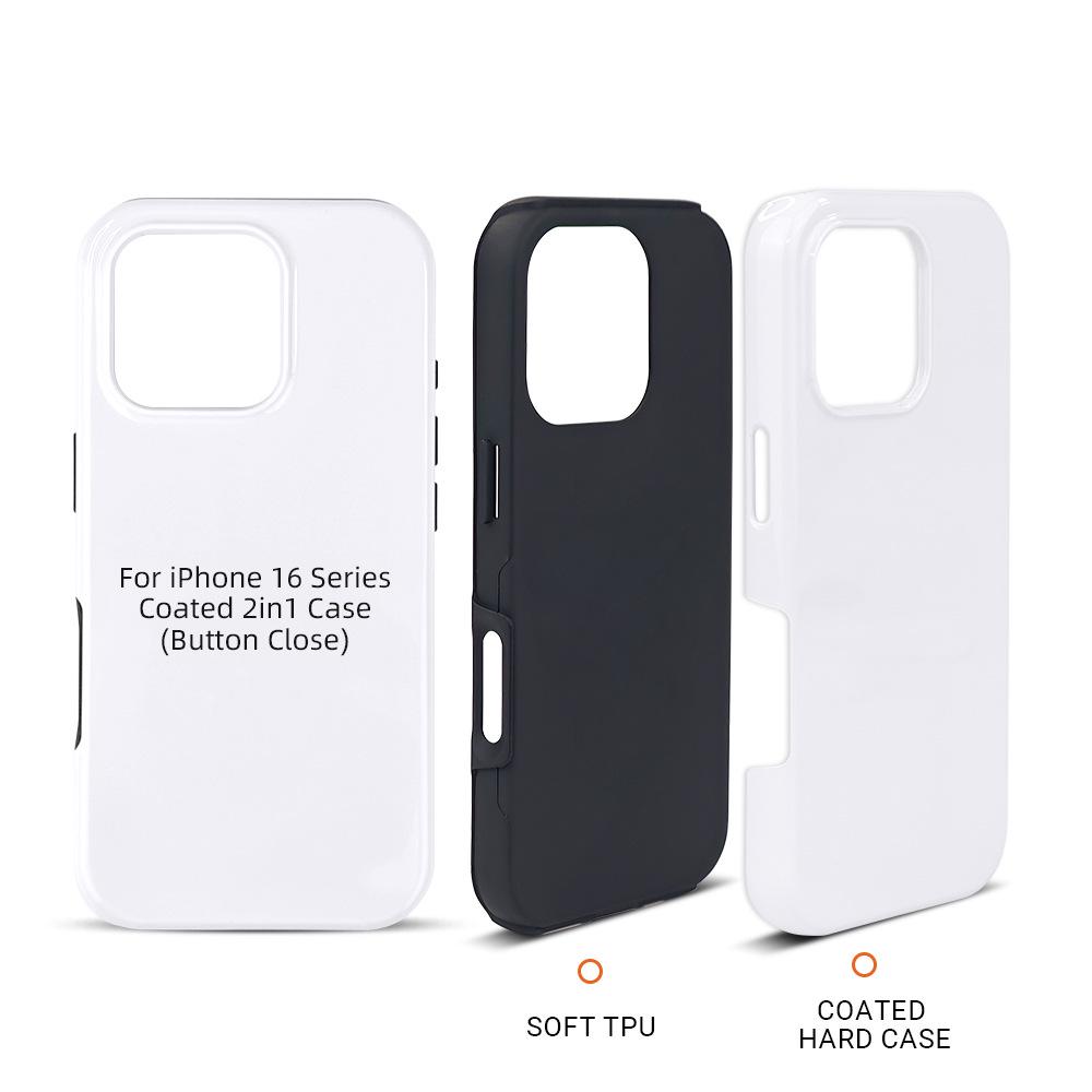 iPhone 16 Film Coating Two-in-One Heat Transfer Sublimation Case for Apple Promax