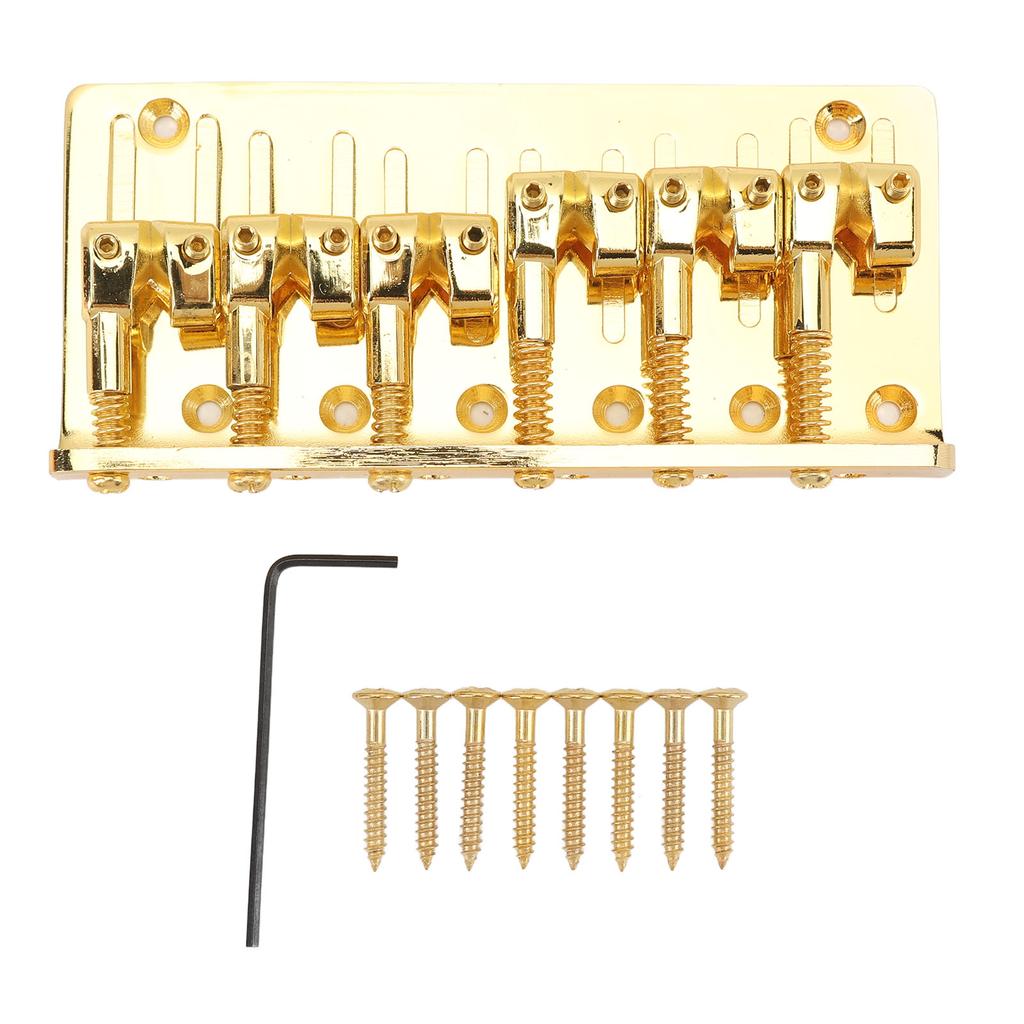 Bass Bridge Zinc Alloy Fixed Type 6 String Electric Bass Bridge Replacement for Practice