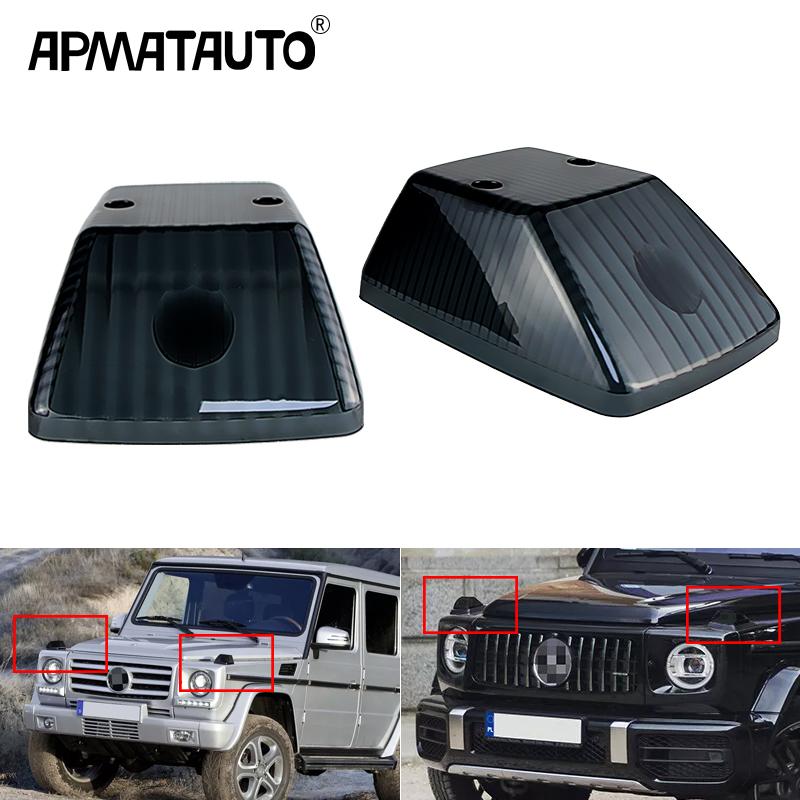 

2X For Mercedes Benz G-Class W460 W461 W463 Sprinter W901 W902 W903 Front Corner Lamp Housing Rear Turn Signal Lens Replacement 2pcs Black Lens