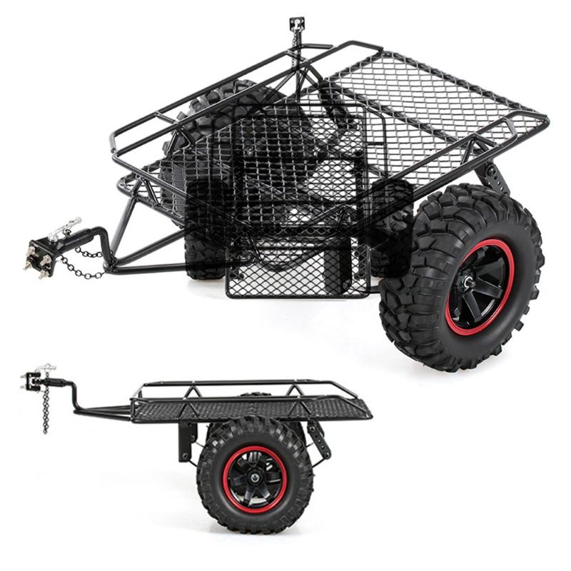 Model Car Metal Mobile Trailer for Car Toy Upgrade Accessories for 1/10 Model Car