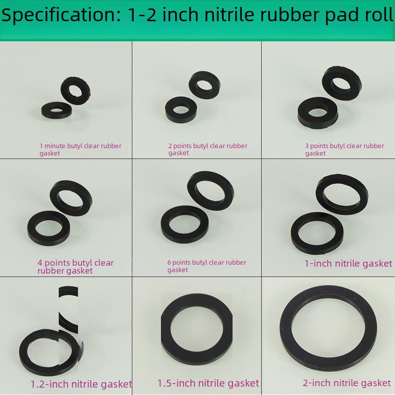 Nitrile Rubber Gasket Sealing Washer: 1/2/3/4/6 Points, 1/1.2/1.5/2 Inch Flat Pad Connector.