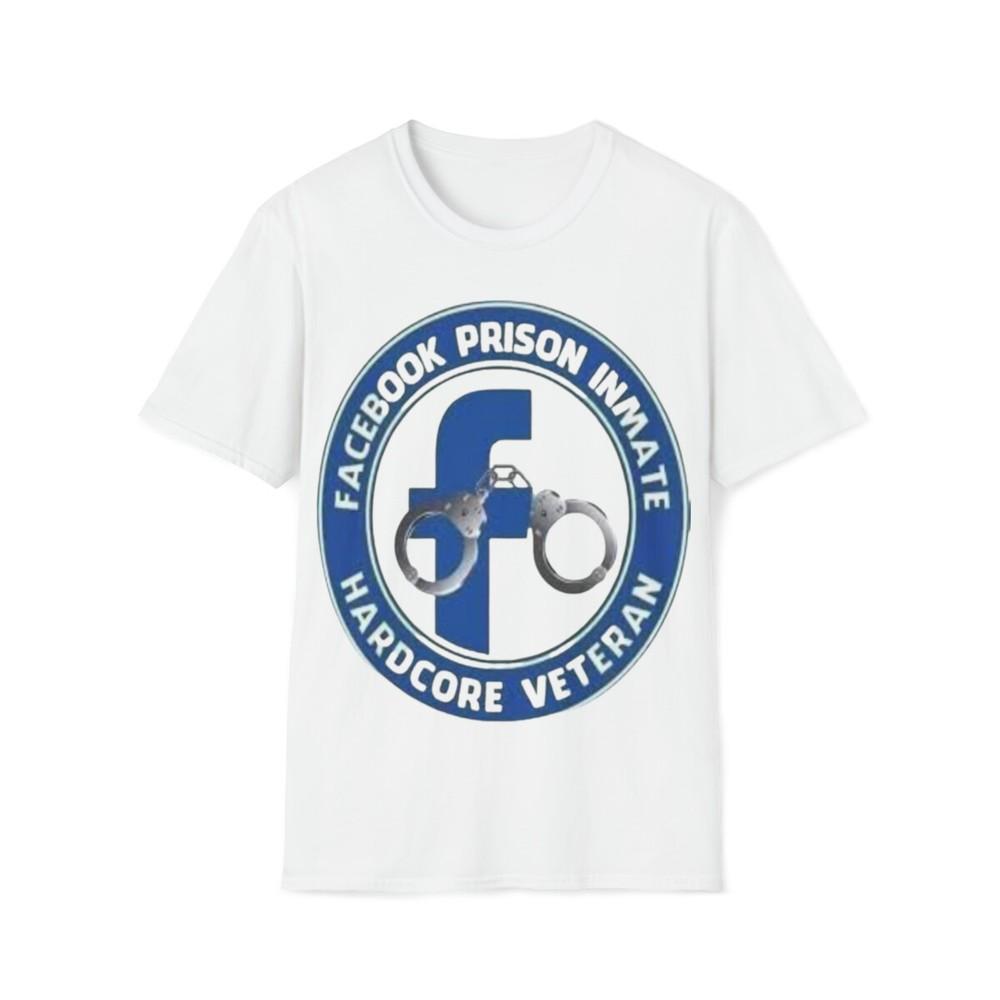 

Soft Cotton T-Shirt. Facebook Prison Inmate. Fun Shirt 4XL