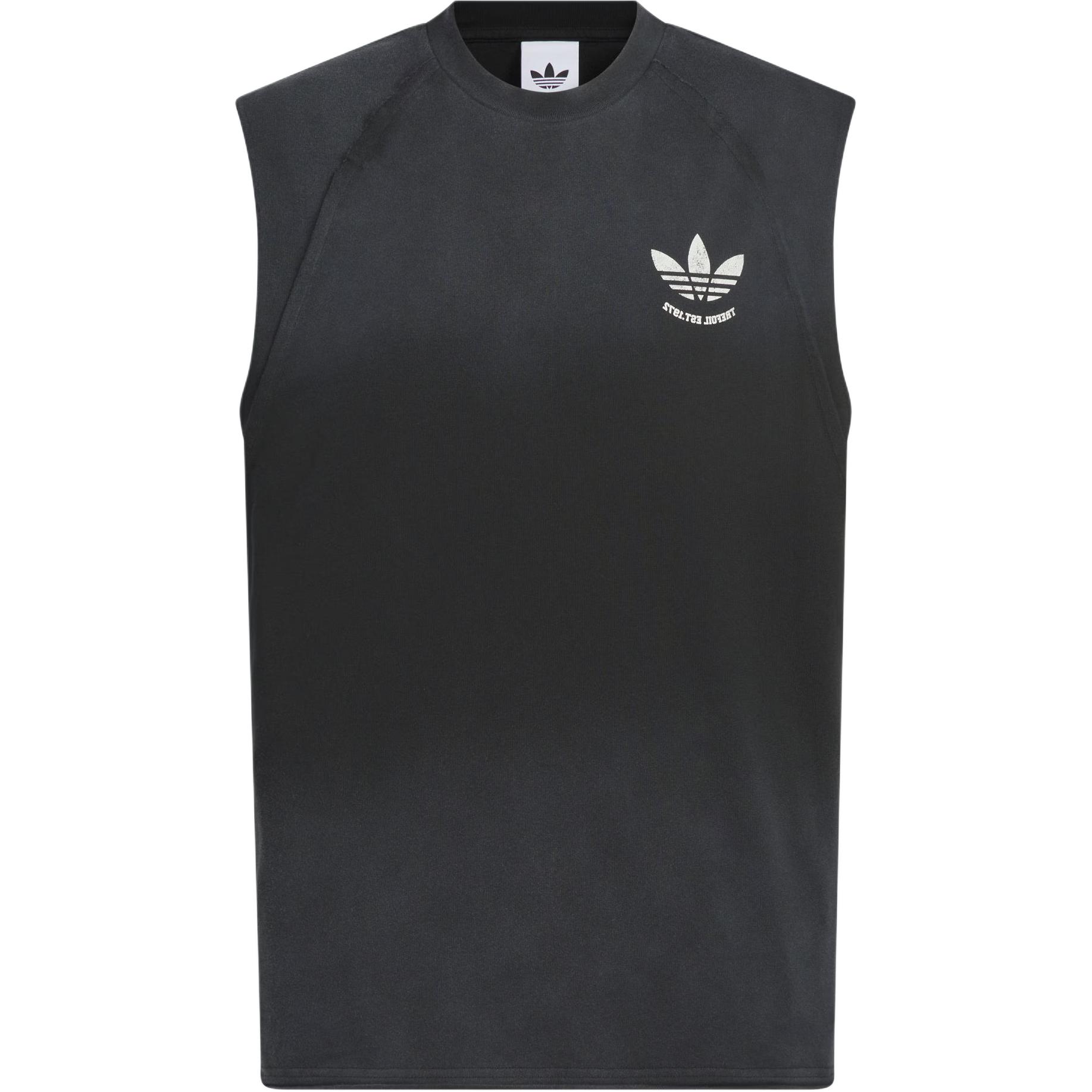 

Adidas Originals Retro Ss25 Washed Logo Loose Fit Round Neck Sleeveless Vest Unisex Tops KC0291 XS