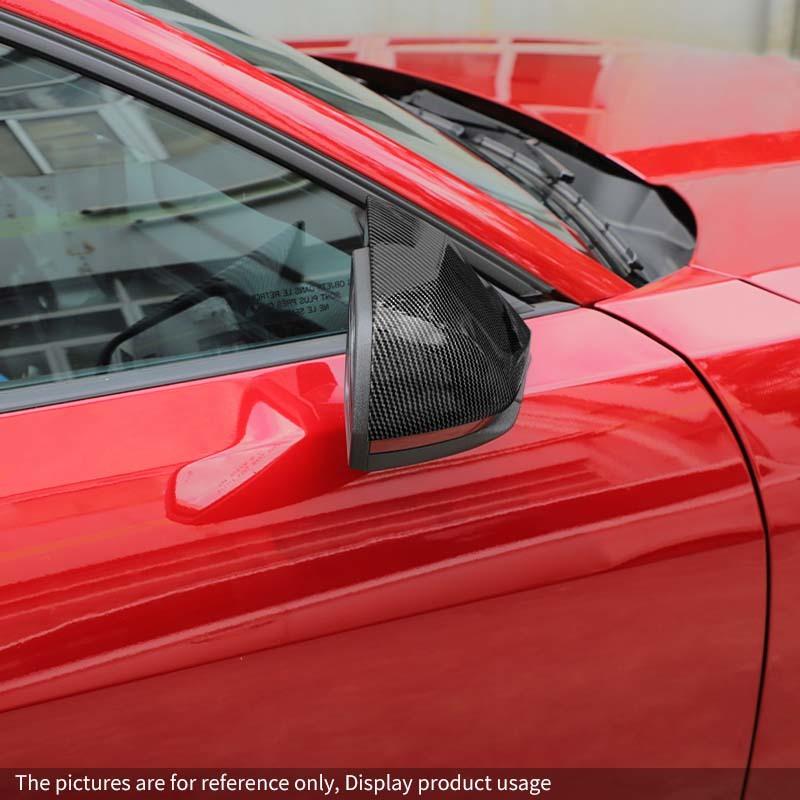 Dekorativ ram för bilens backspegel, skyddskåpa för Ford Mustang 2015 och uppåt med blinkerslampa, biltillbehör för exteriören, ABS-plast