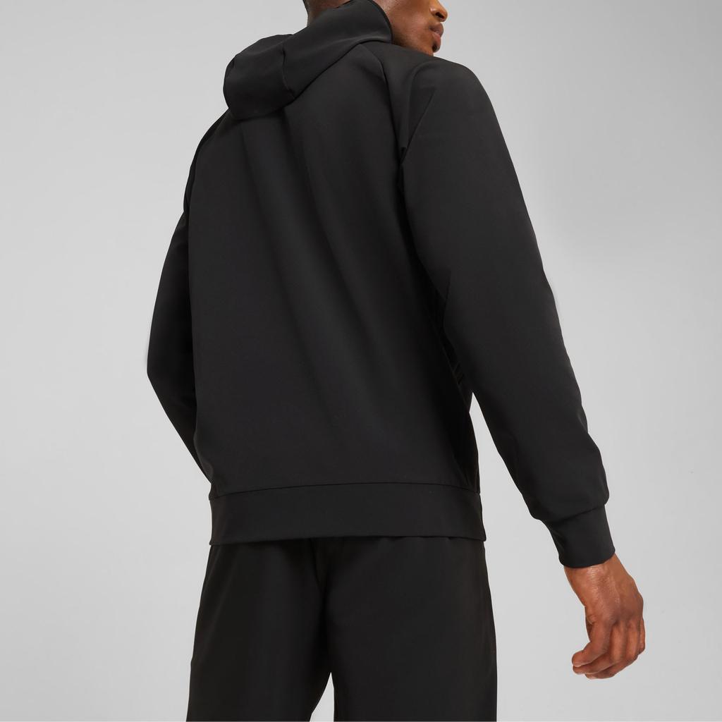 Puma Tech Logo Badge Printed Color Block Zip-Up Hooded Long Sleeve Jacket Men jackets Black Blue 778759-53