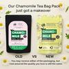 The Tea Trove Pure Chamomile Tea Bags Organic - 40 Eco-Friendly Caffeine Free Camomile tea for sleep | Pack of 1, 40 grams
