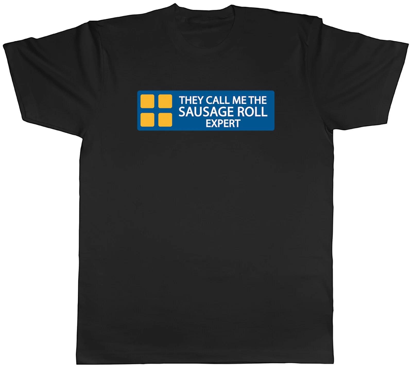 Funny Sausage Roll Expert Mens T-Shirt Meat Pie Tee Gift XL