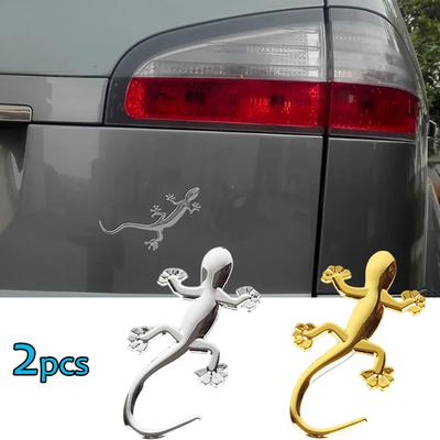 Creative Lizard Gecko Car Sticker 3D Metal Emblem Badge Car Motorcycle Styling Sticker Decals Animal Decoration Auto Accessories