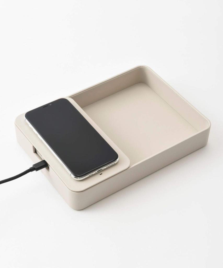 BRUNO Wireless Desk for Work from Charger, Greige, Organizer, Telework, Home, BDE052-GRG