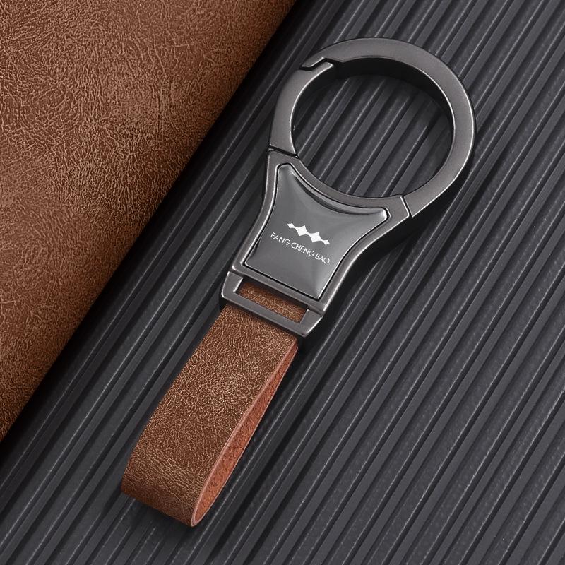 2025 New Model Fang Bao Leopard 5/8 Titanium Car Keychain Ring for Men & Women
