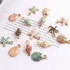 15 Pcs/Set Unisex Jewelry Accessory Shell Conch Starfish Pendant for Necklace Bracelet