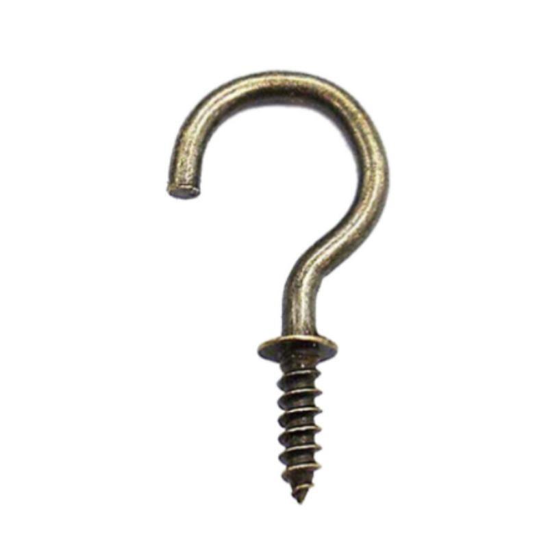 200Pcs Mini Screw-in Hooks Iron Hanger for Outdoor String Lights Ceiling Hanging Plants Mug Arts Decorations Cup Extend DIY Hook
