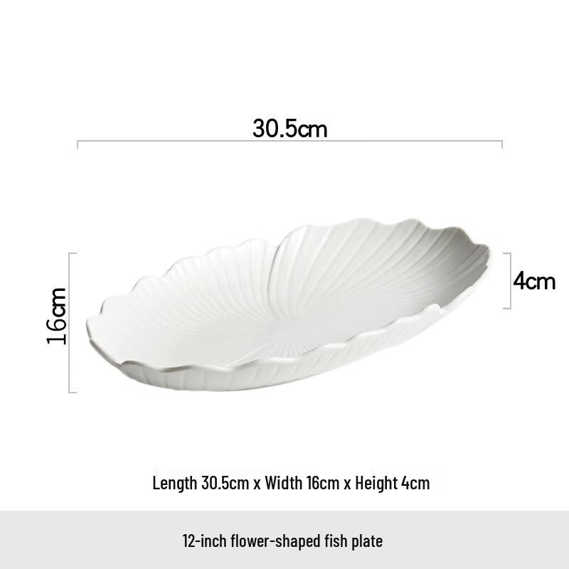 Nordic Style Oval Ceramic Fish Platter