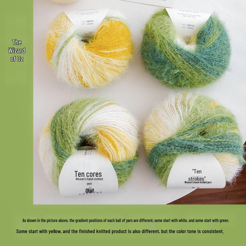 Farbverlauf Woll Langflor Garn Mützen- & Schal-Strickset