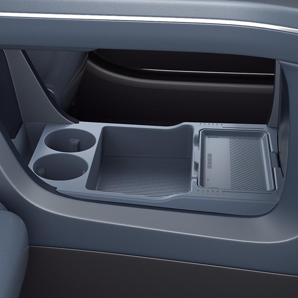 Compatible with 26 Nio ES8 Models - Silicone Center Console Lower Storage Organizer for Car Interior Modification.