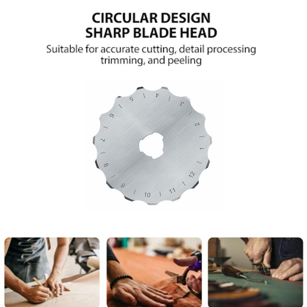 10Pcs 45mm Rotary Cutter Blades Scalloped Cutting Sharp Perforating Replacement Blades High Wear Proof