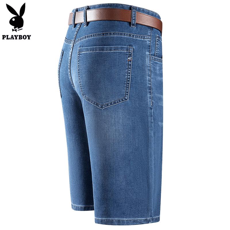 PLAYBOY Men s 2026 Summer Loose Fit Denim Shorts 36