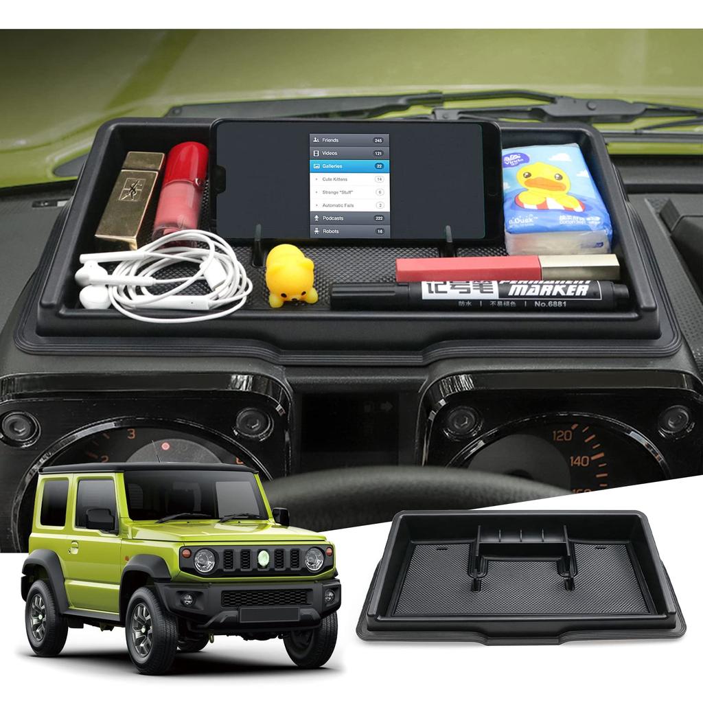 Suzuki Jimny JB64 4. generacji Jimny Sierra 3. generacji JB74 SUZUKI Jimny Ekskluzywny schowek samochodowy Zewnętrzny schowek konsoli Tacka na deskę rozdzielczą SIERRA