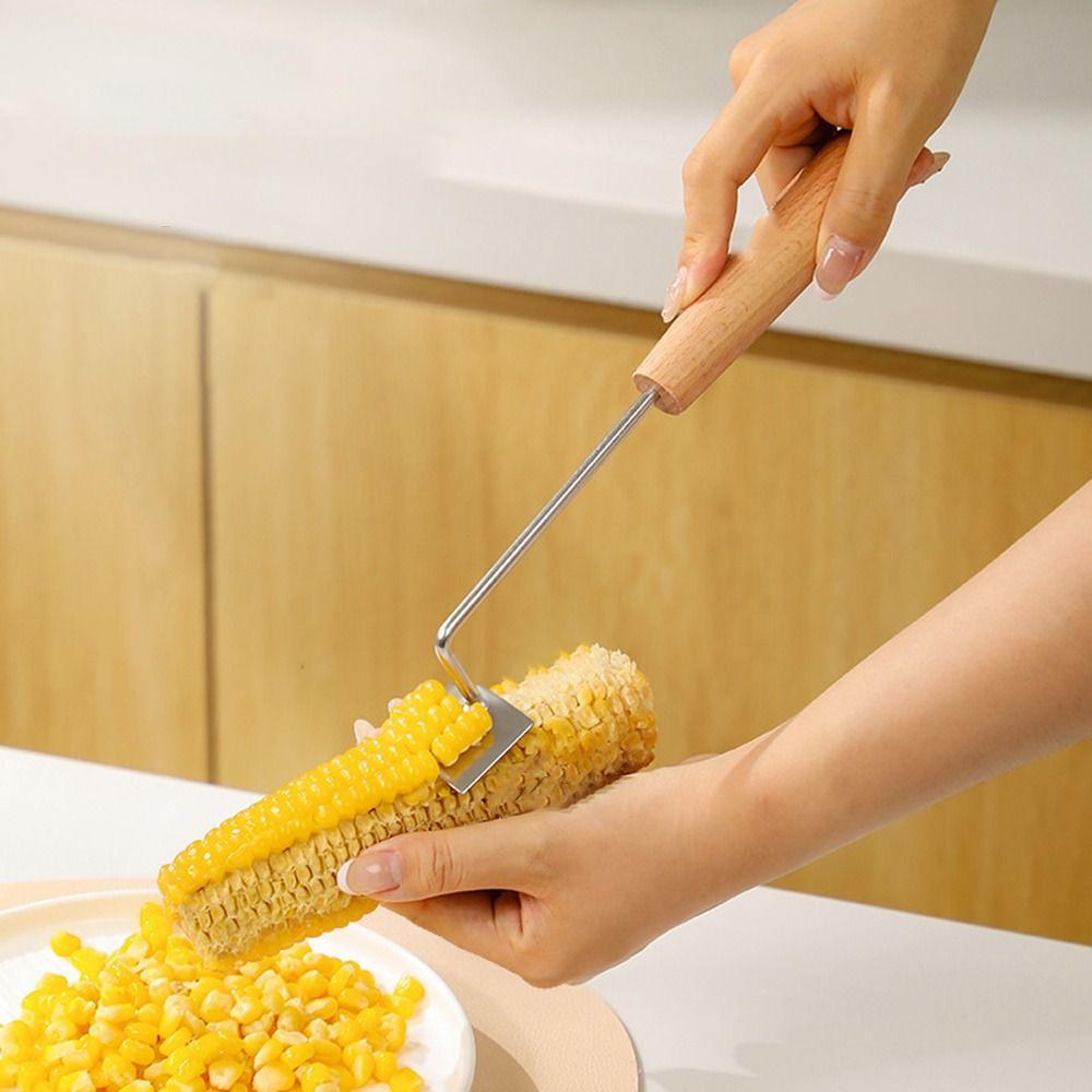 Stainless Steel Corn Cob Peeler Planer Tool Corn Kernel Removing Creative Corn Stripper