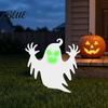 Spooky Garden Figures Halloween Ghost Stake Glow-in-The-Dark Yard Sign Pumpkin Luminous Lawn Ornaments Scarecrow Acrylic Decoration for Pathway
