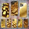 Cool Art Gold Precious Phone Case For iPhone,14,13,12,15,Pro,Max,Plus,11,17,16,X,XS,XR,SE,Mini Transparent Soft Cover