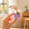 Plush Furry Ball with Feathers Cat Toy Feather, Interactive Pom Balls, Realistic Prey Motion Toys Soft Kitten Chasing for Indoor Cats Exercise