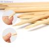 {Summer2}100Pcs Wood Manicure Sticks For Cuticle Pusher 5-Sizes Double Headed Cuticle Removal Wood Nail Dead Skin Peeling Tools