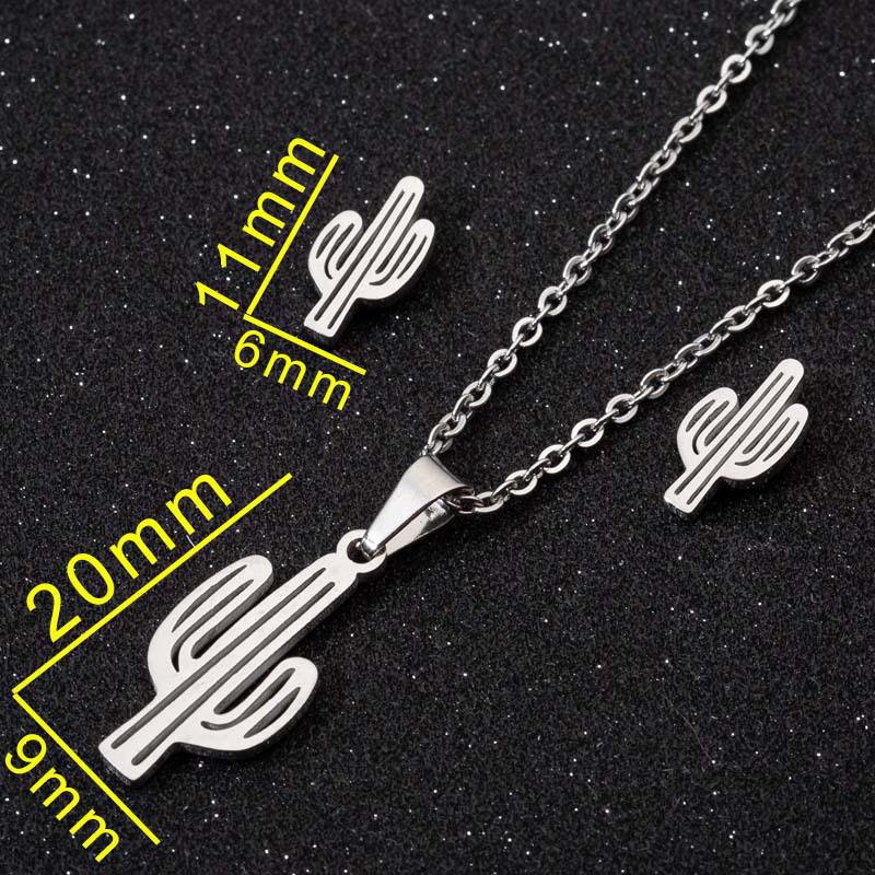 Stainless Steel Three-Piece Jewelry Set: Women s Rose Sunflower Pendant