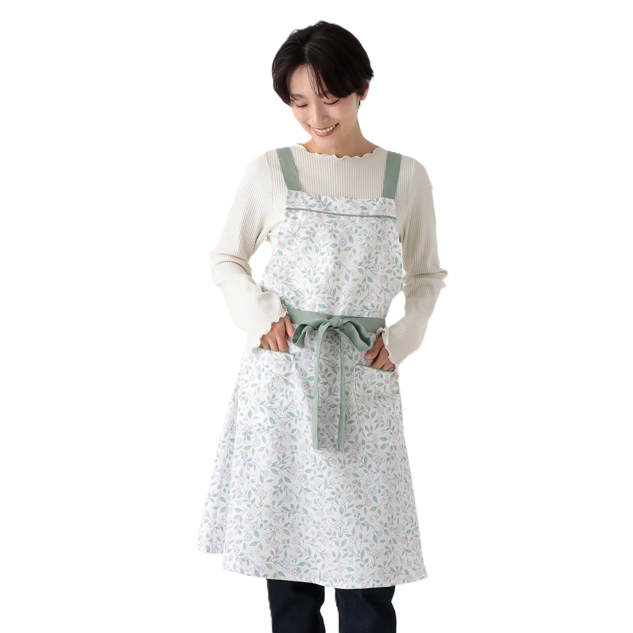 

Afternoon Tea Living Apron HW62 Flower Art Apron, Green