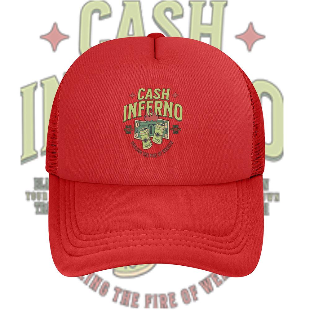 Cash Inferno money flames blaze wealth Baseball Cap Anime Graphic Hats Adult Unisex Women Sports Outdoor
