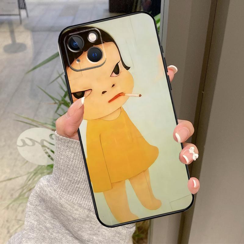 Yoshitomo Nara Case For iPhone 16 Pro Max 15 14 12 11 13 17 Pro Max Plus 12 13 Mini 16e 17 Air Back Cover
