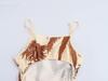 Spring 2025 Women's European & American Style Coconut Tree Print Sundress