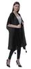 Moomaya Womens Georgette Shrug Open Front Long Sheer Coverup w  Tassels