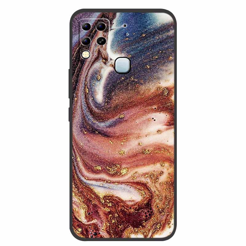 For Infinix Hot 11 G37 Case X689F Marble Silicone Protective TPU Soft Back Cover for Infinix Hot11 G37 128GB Funda Cartoon Coque