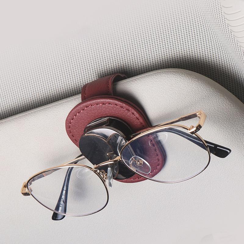 CAPR9 Car Glasses Clip Sun Visor Storage Clamp Ticket Card for Skoda Fabia Yeti Rapid Kodiaq Mk3 A4 A6 A7 Kamiq Karoq Vrs Accessories